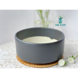 Chậu men trồng cây ( trụ thấp màu pastel)