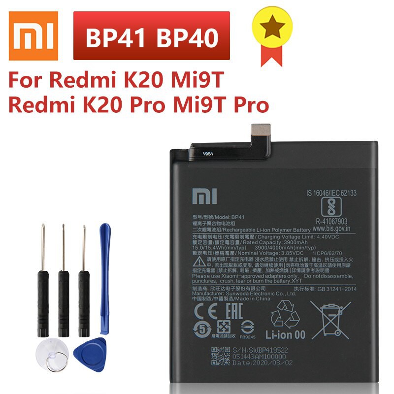 Pin điện thoại Xiaomi Mi9T BP41 zin, thay pin xiaomi Mi9T BP41