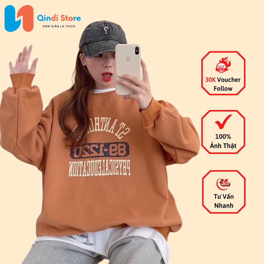 [Có Video +Ảnh Thật] Áo Khoác Nỉ In Họa Tiết Đẹp Qindi Store MS 663