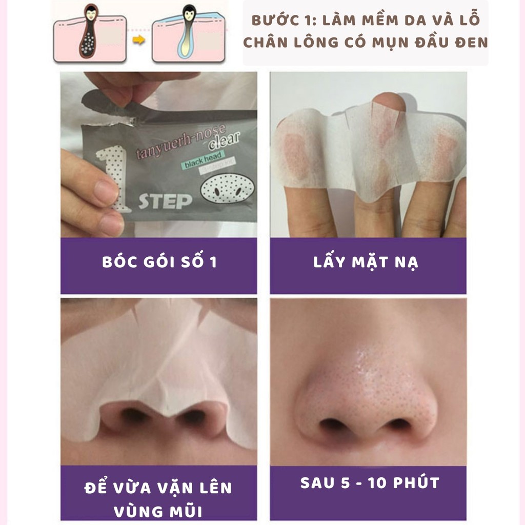 [Mã COSDAY giảm 8% đơn 150K] Mặt Nạ lột mụn 3 Bước BIOAQUA Lột mụn đầu đen chỉ với 3 bước đơn giản 3 step MN10