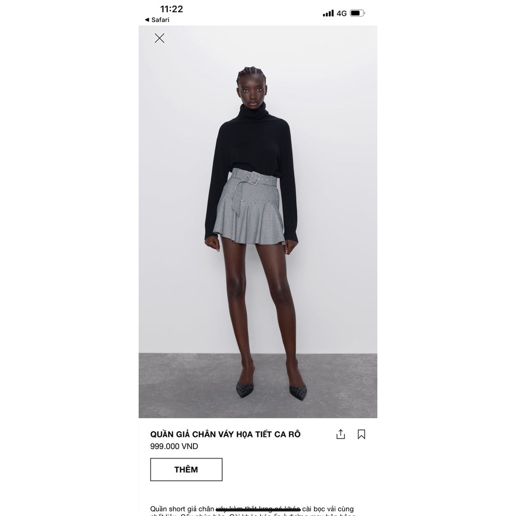 Quần Short Giả Váy ZicZac ZR