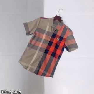  Áo sơ mi nam ngắn tay BBR kẻ nhiều màu caro ,chất liệu cotton thoáng mát không nhăn không bai xù 