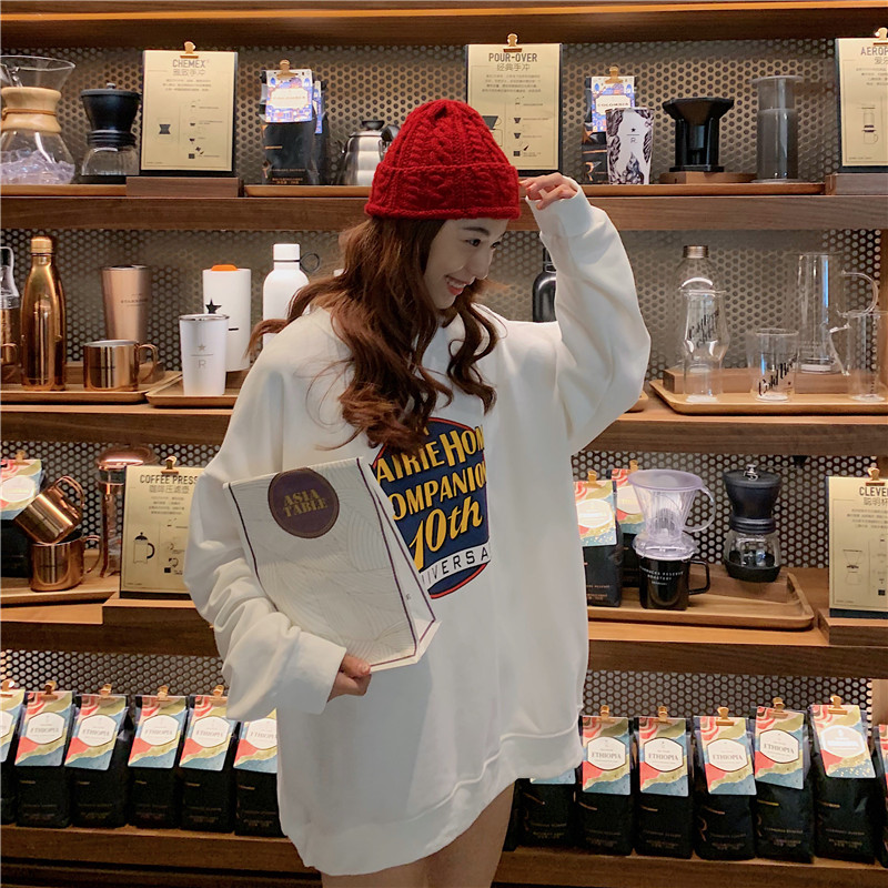 Áo Nỉ Sweater Form Rộng In Hình Phong Cách Hàn Quốc Dành Cho Nữ | BigBuy360 - bigbuy360.vn