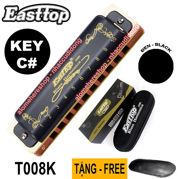 Kèn harmonica Easttop T008K Xanh key Db