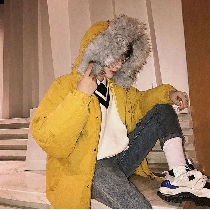 Áo Khoác Đệm Cotton Dáng Rộng Thời Trang Mùa Đông Hàn Quốc Cho Nam
