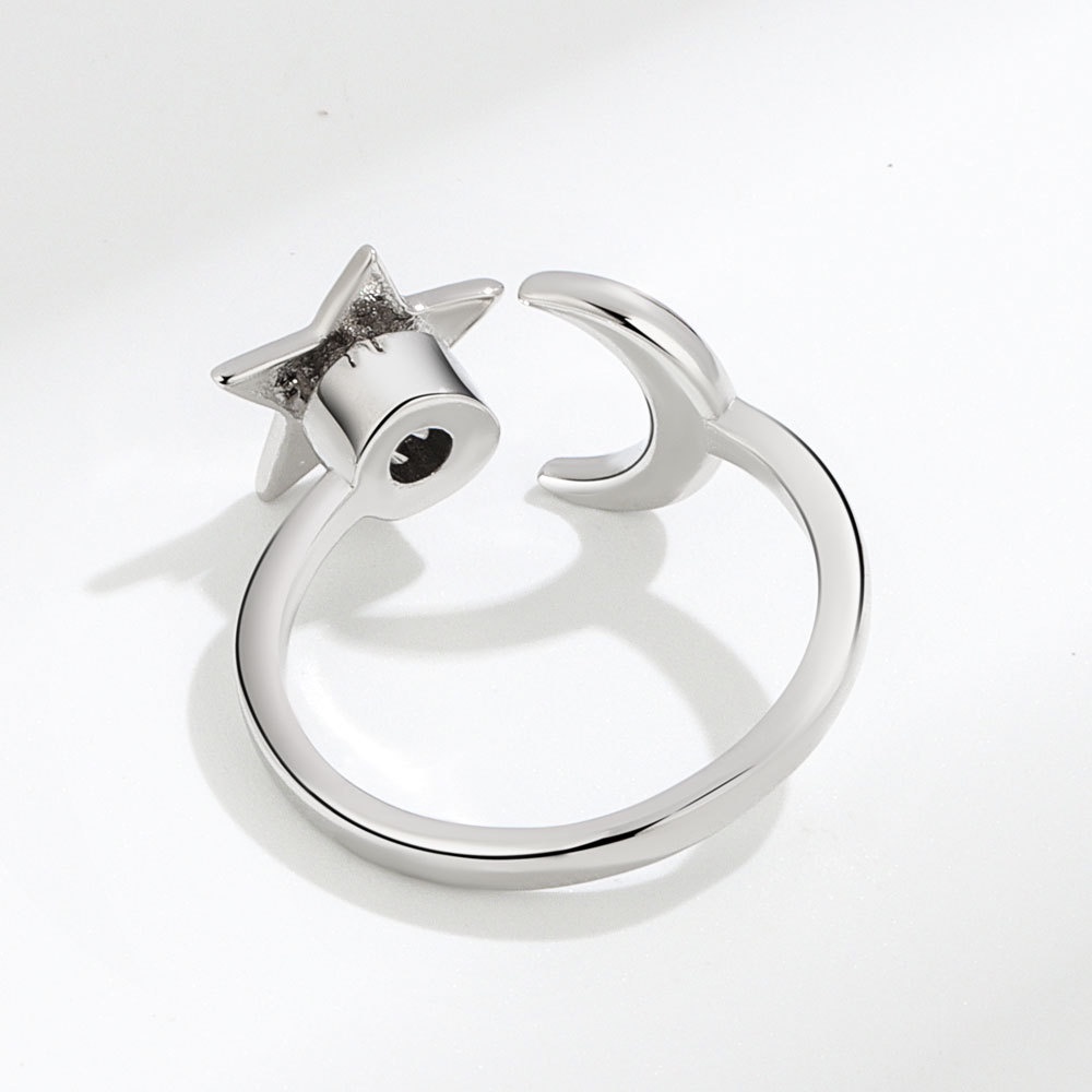 Nhẫn Hở Đính Đá Zircon Hình Ngôi Sao Mặt Trời Xoay Được Sáng Tạo Có Thể Điều Chỉnh Cho Nữ