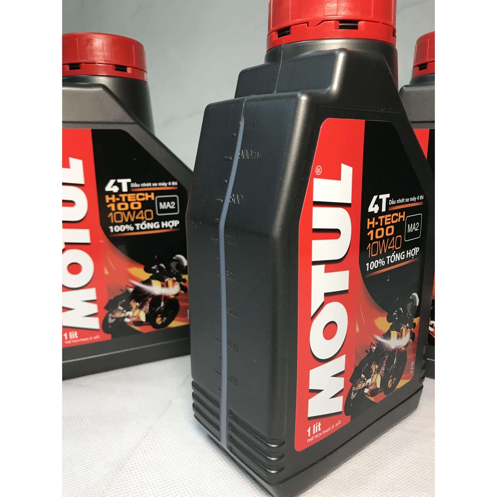 Nhớt Xe Số Motul H-Tech 100 10W40 1L 100% Tổng Hợp