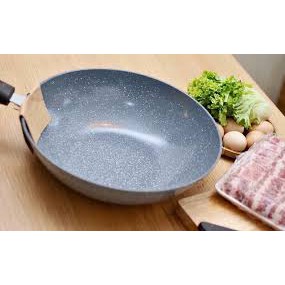 Chảo sâu lòng 32cm men đá chống dính khi xào nấu/Chảo men đá nhôm cao cấp