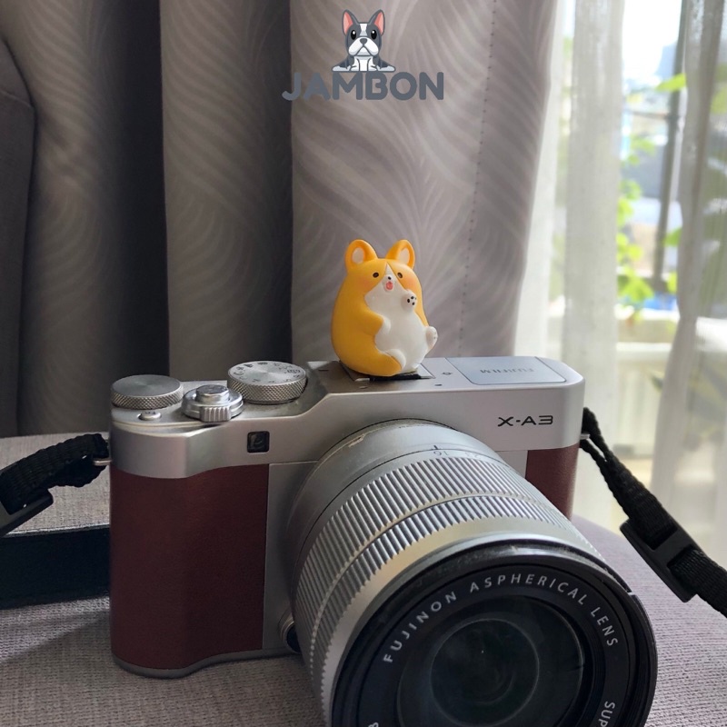 Nắp che chân flash máy ảnh hình chó