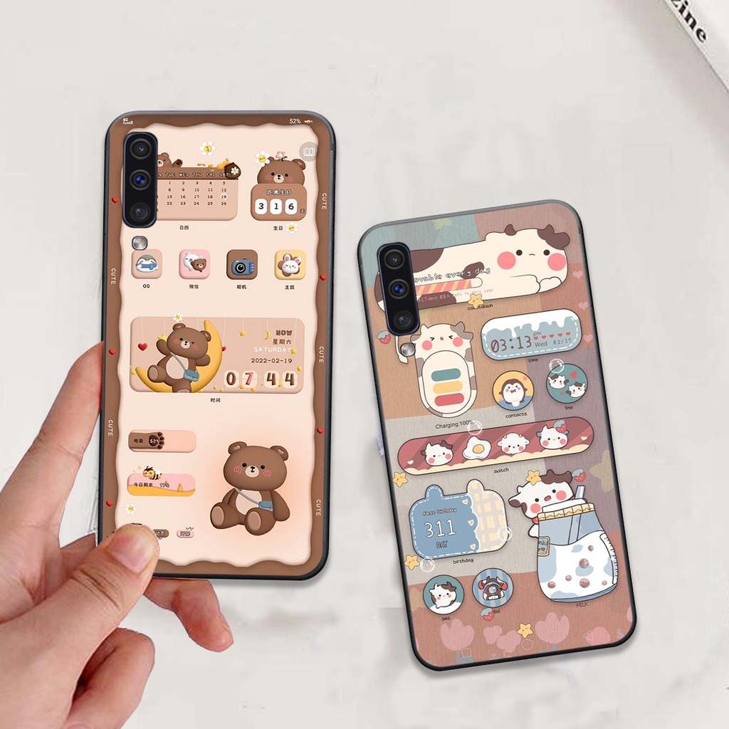 Ốp Samsung A30s / A50 / A50s / A70 bộ hình gấu , thỏ hồng cute dễ thương giá rẻ siêu bền