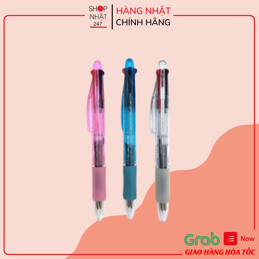 [Hỏa Tốc HN] Lẻ 1 bút bi 4 màu chất lượng cao nội địa Nhật Bản giao màu ngẫu nhiên