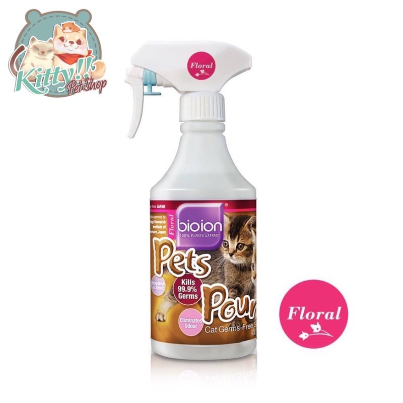 Bioion Pet Pounce 500ml - Xịt khử mùi thú cưng, khử trùng, diệt khuẩn chuồng trại, môi trường - Kitty Pet Shop