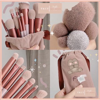 Cọ Fix Hồng 13 Cọ Kèm Hộp Và Túi Vải TONGKHOCHITUE , Bộ Cọ Trang Điểm Makeup