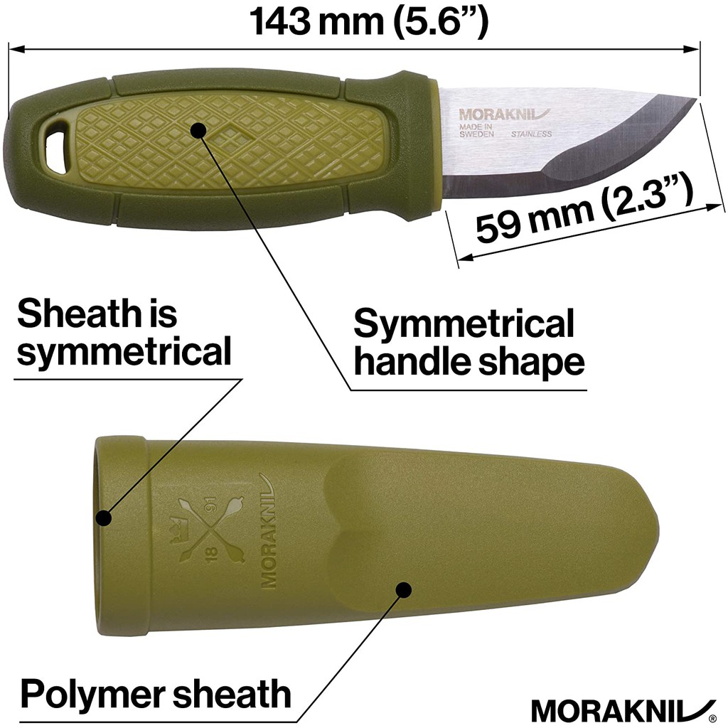 Dụng cụ cắt thép không rỉ Morakniv Eldris Neck Knife