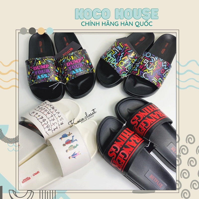 DÉP SPAO NETFLIX HỌA TIẾT PHIM STRANGER THINGS SLIPPER
