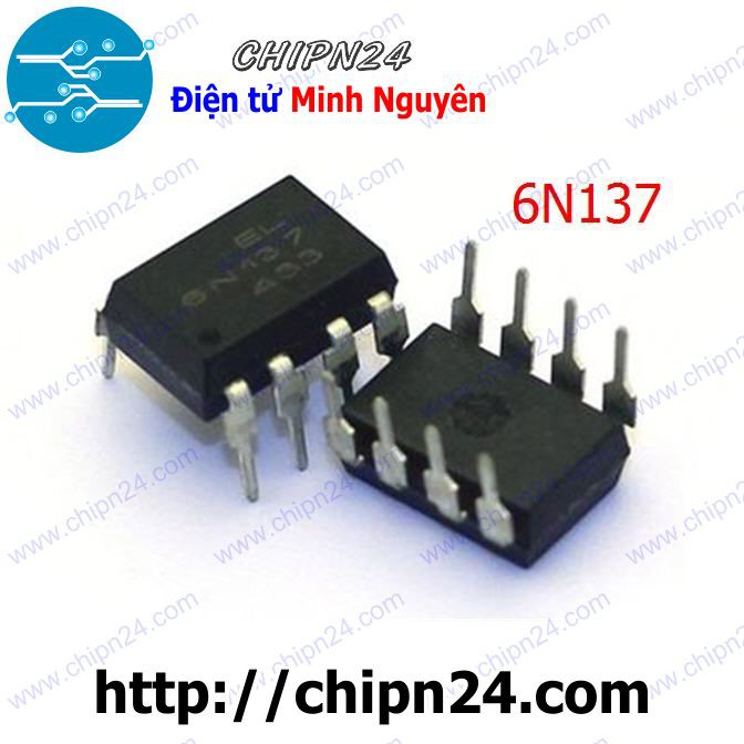 [2 CON] Opto 6N137 DIP-8 Đen (EL6N137)