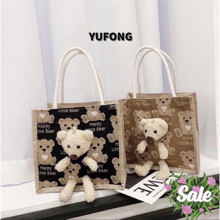 Túi Cói Hình Gấu Bông Siêu Tiện Dụng TÚI XINH (tuyển sỉ)