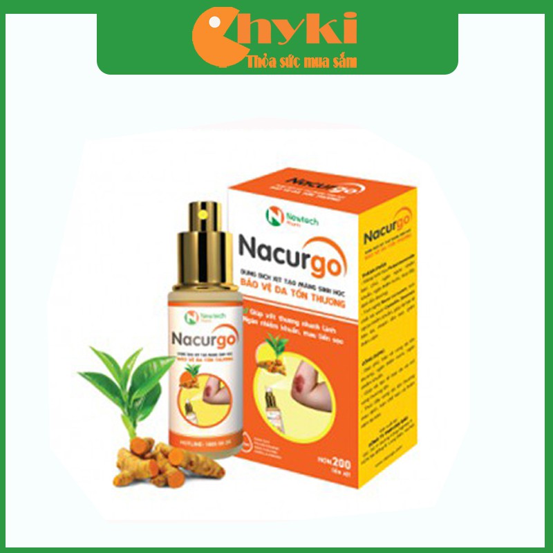 Nacurgo - Băng Vết Thương Dạng Xịt Giúp Mau Lành Vết Thương 12ml