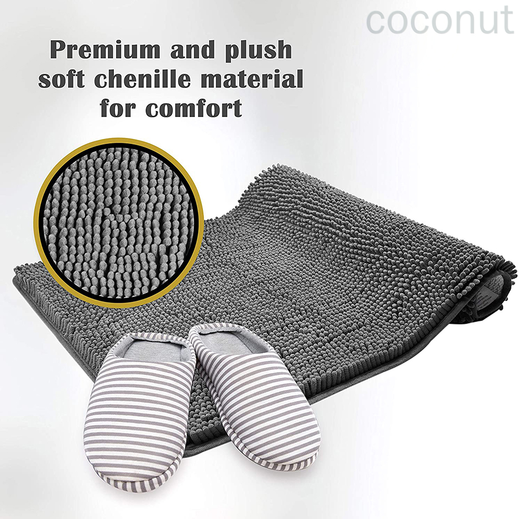 Thảm Chùi Chân Chống Trượt Màu Xám Đậm | BigBuy360 - bigbuy360.vn