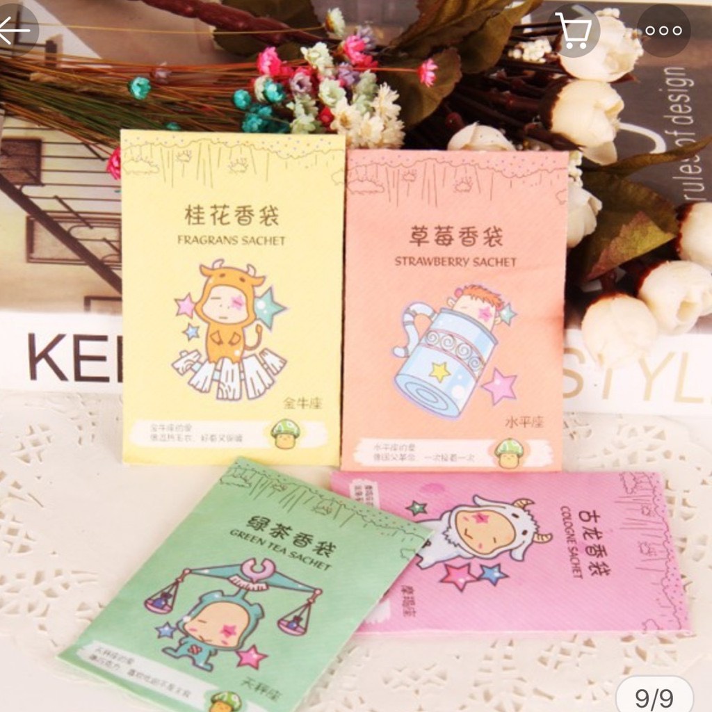 Túi Thơm Mini 12 Cung Hoàng Đạo Để Tủ Quần Áo, Giày Dép