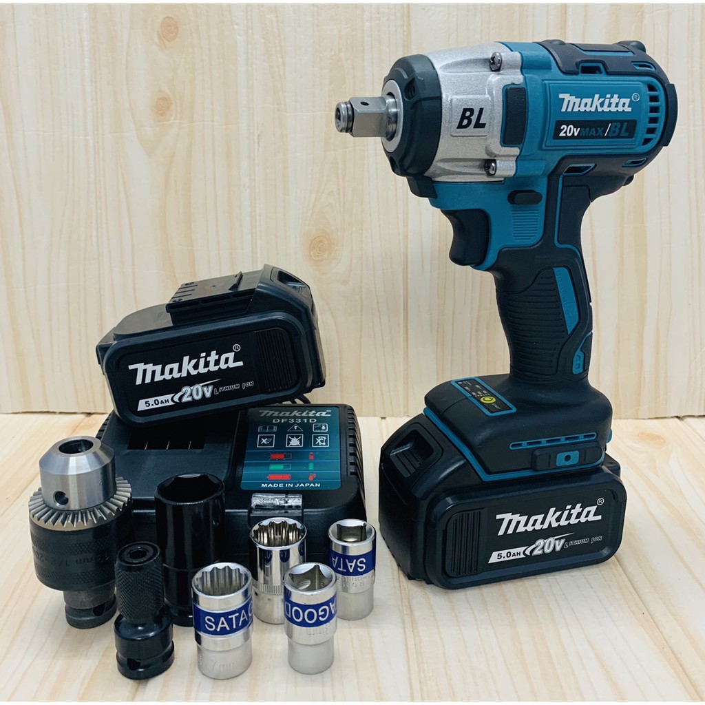 Máy siết bulong dùng pin không chổi than Makita 650NM - Tặng kèm bộ phụ kiện 7 chi tiết cao cấp