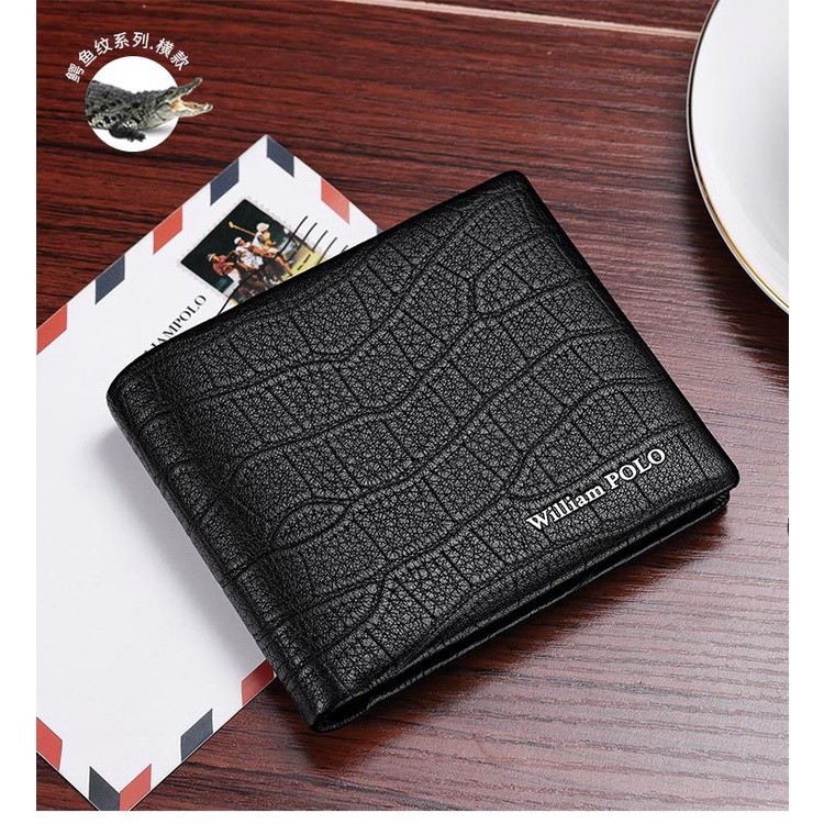 Ví Da Nam Cao Cấp Chính Hãng Williampolo Chất Liệu Da Bò Nguyên Tấm -181393D
