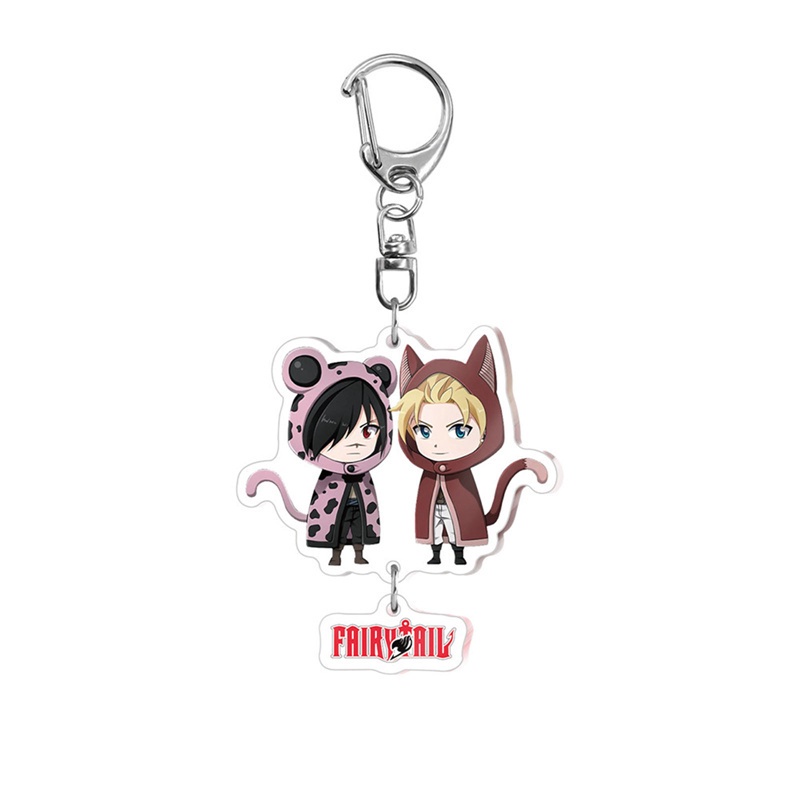 Móc khóa bằng nhựa acrylic họa tiết hình anime cổ tích