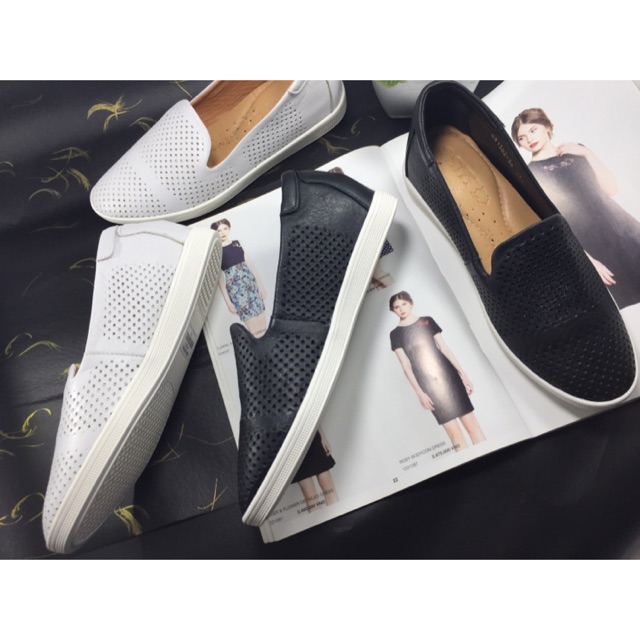 Slipon độn đế 3cm da thật