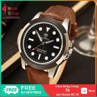 Đồng hồ dây da nam Yazole huyền ảo - DH0079