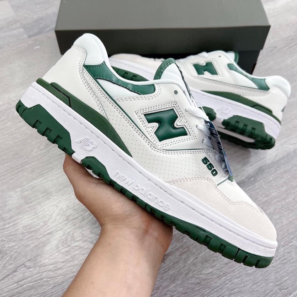 Giày New Balance 550 ‘White Green’, Xanh navi, Đen, giày thể thao nam nữ, bản chuẩn Trung xịn