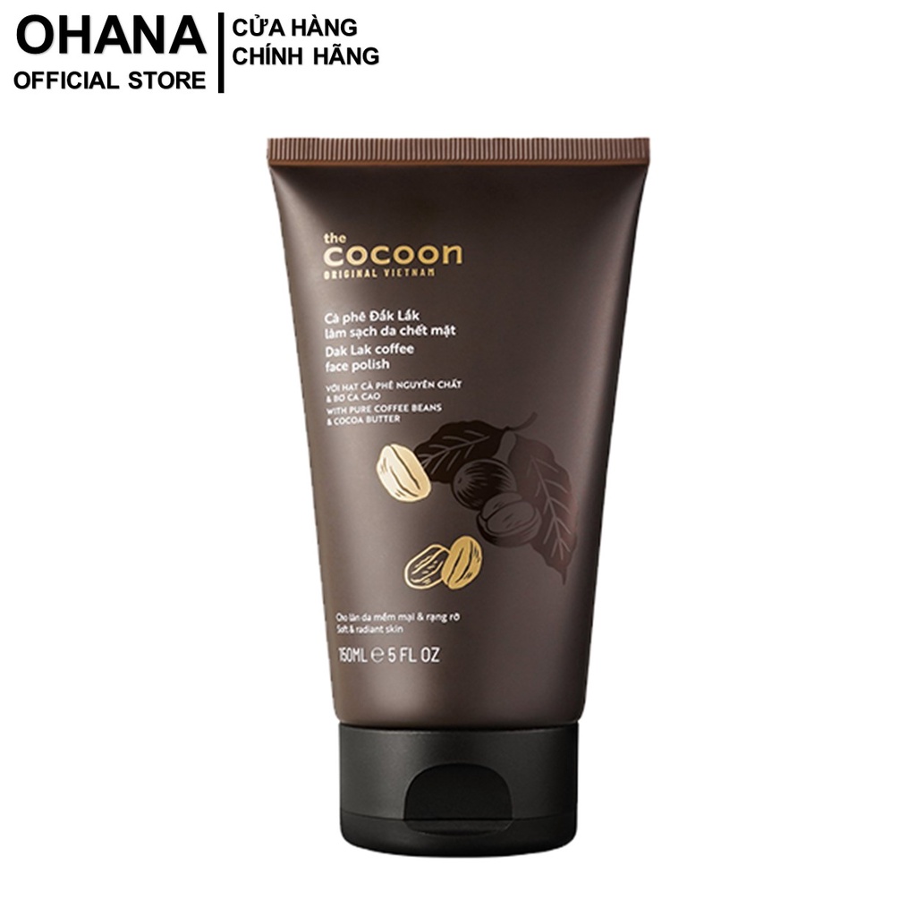 Tẩy Tế Bào Chết Mặt COCOON Cà Phê ĐakLak Giúp Da Mềm Mại Và Rạng Rỡ COCOON Coffee Face Polish 150ml | BigBuy360 - bigbuy360.vn