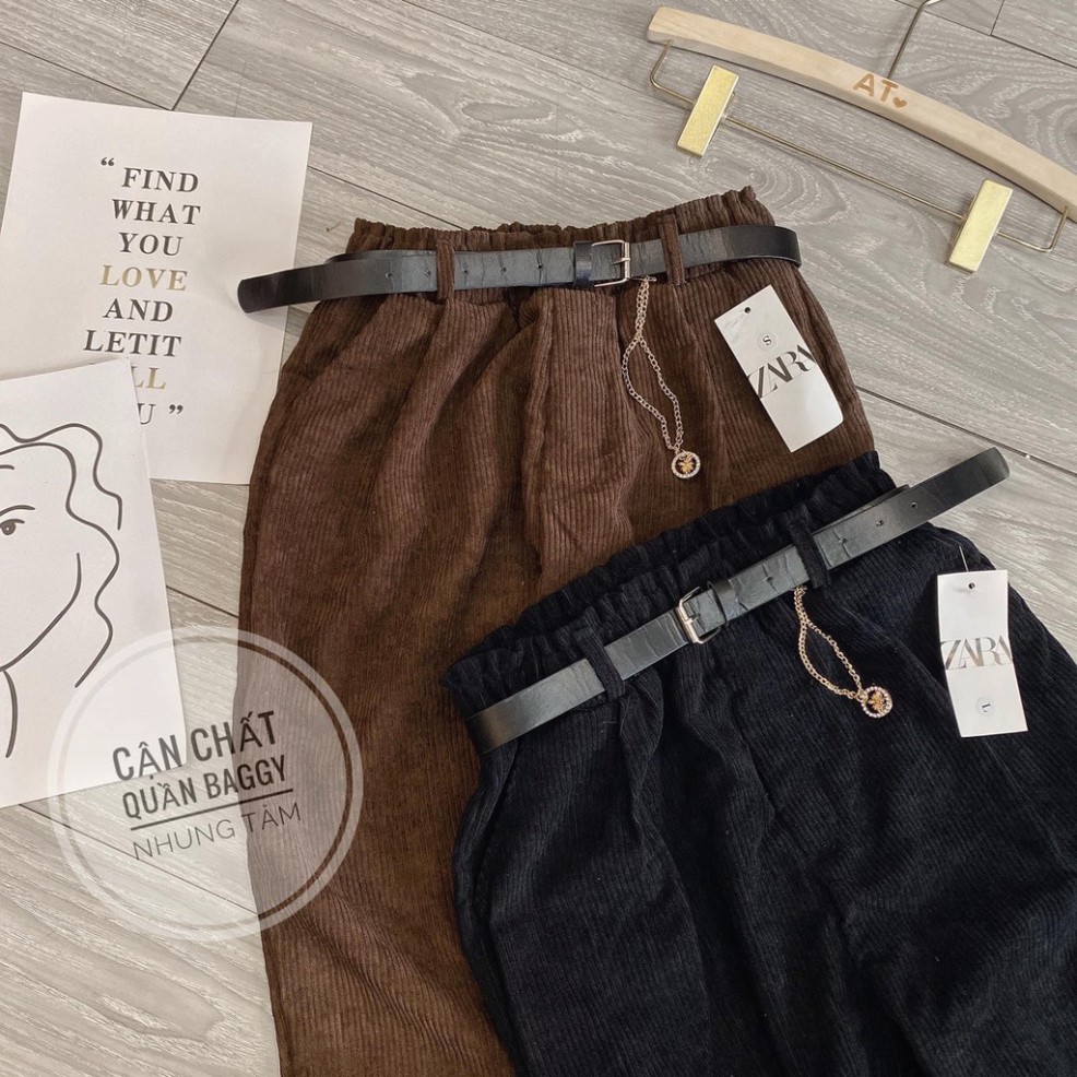 Quần Baggy Nhung Tăm Cao Cấp