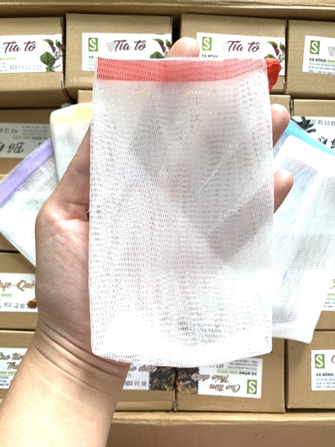 Túi lưới tạo bọt đựng xà phòng