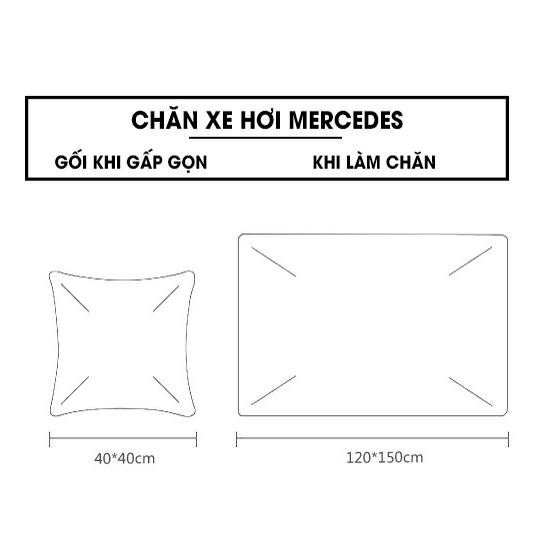Chăn lông tuyết kiêm gối ô tô Lexus gấp gọn khóa kéo vải nhung hàng cao cấp cho ô tô chống lạnh trên ô tô thêm sang