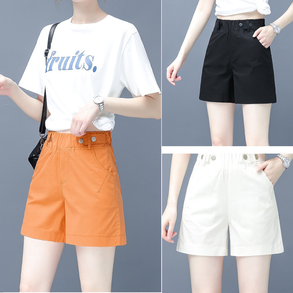 Quần sooc nữ,quần đùi nữ cạp chun chất kaki lên fom siêu xinh QS11