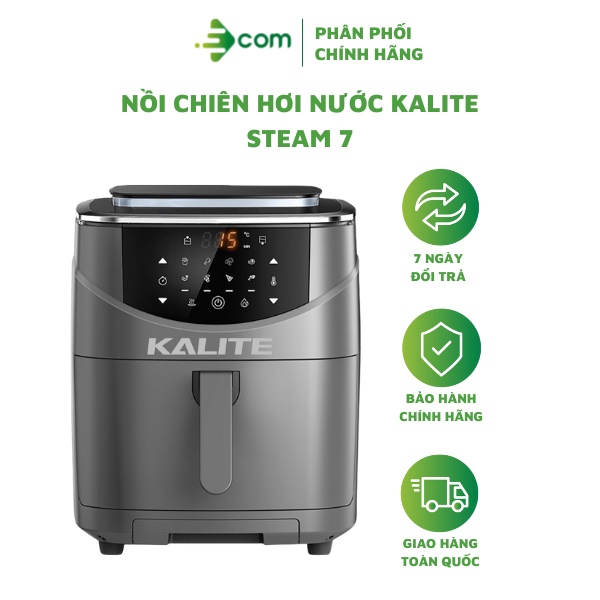 [Mã ELHADEV giảm 4% đơn 300K] Nồi chiên hơi nước Kalite Steam 7, chiên hấp 2 in 1, dung tích 7L, 1700W, hàng chính hãng