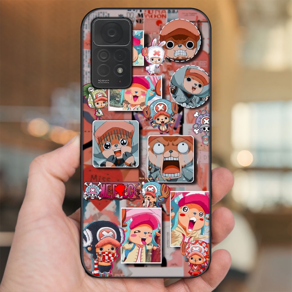 Ốp lưng Xiaomi Redmi Note 11 Pro 4G viền đen in hình Chopper One Piece Đảo Hải Tặc
