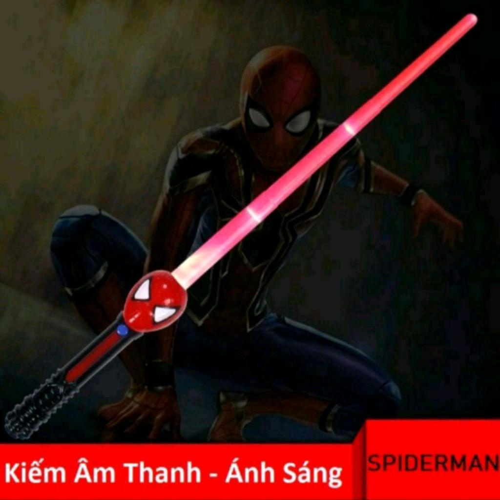 Phụ kiện Người Nhện Spider man gồm Mặt nạ áo chàng kiếm khiên có đèn nhạc hoá trang , mặt nạ siêu anh hùng cosplay