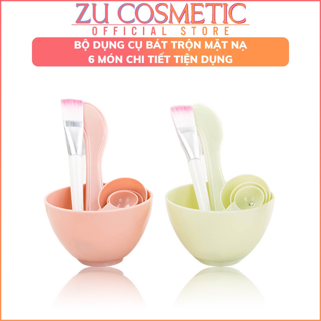 Bộ bát trộn mặt nạ 6 chi tiết, dụng cụ trộn mặt nạ ZuzuCosmetic