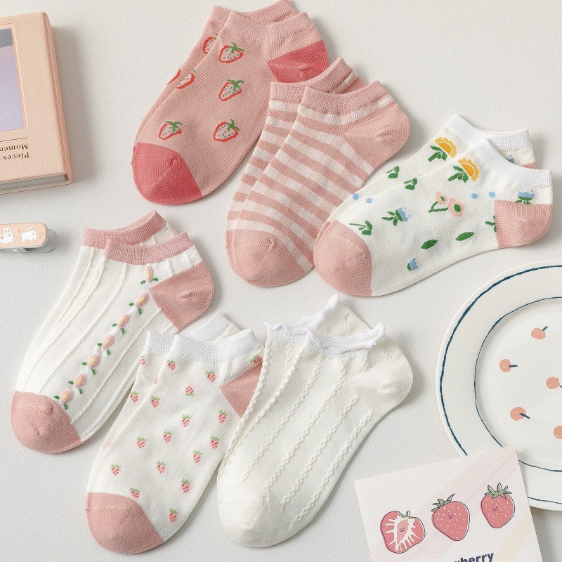 Vớ Cotton In Họa Tiết Hoạt Hình Kiểu Nhật Bản Thời Trang Xuân Hè Cho Nữ