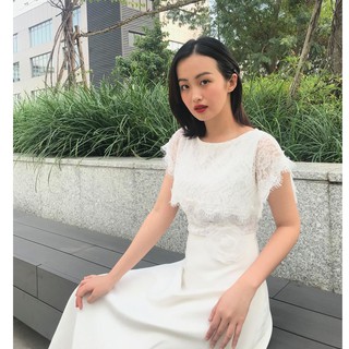 ĐẦM PHỐI REN ĐÍNH NƠ - D1114