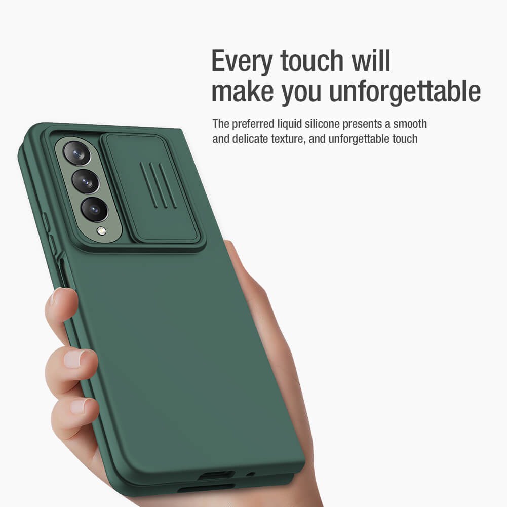 Ốp lưng Nillkin Camshield Silicone cho Samsung Z  Fold 4 – 5 G , Nắp trượt bảo vệ camera , chống bẩn
