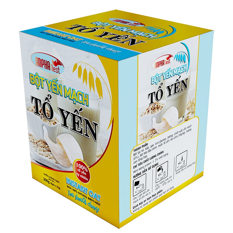 bột yến mạch tổ yến 8 gói