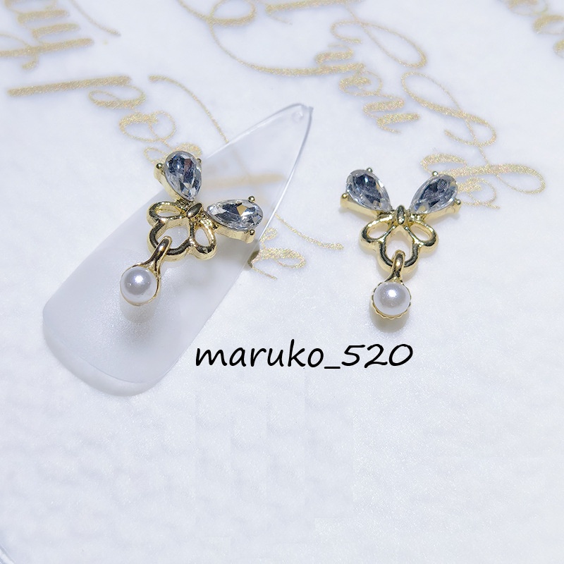 Charm nơ mã mới trang trí nail nhé