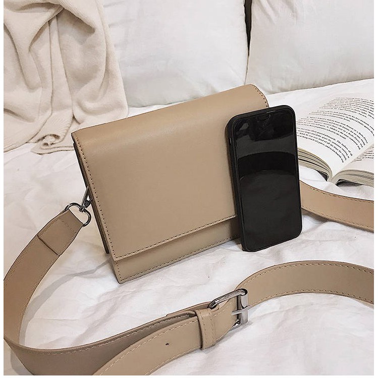 FREESHIP 99K Túi xách da nữ trơn đeo chéo form đơn giản - MA154 | BigBuy360 - bigbuy360.vn