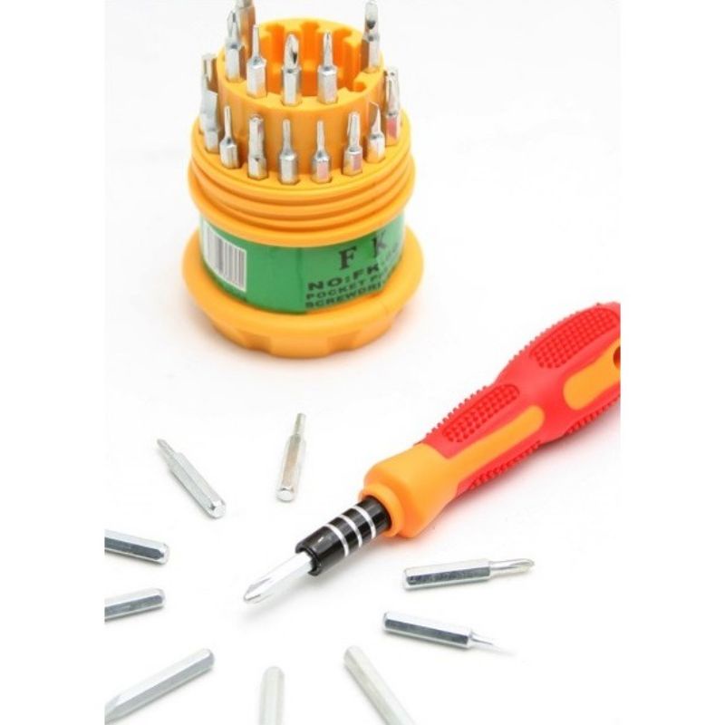 BỘ TUA VÍT ĐA NĂNG 31 ĐẦU SỬA CHỮA ĐIỆN THOẠI, MÁY TÍNH, ĐỒNG HỒ, ĐỒ GIA DỤNG CÓ HỘP ĐỰNG, TUỐC NƠ TÔ VÍT NHỎ TIỆN DỤNG