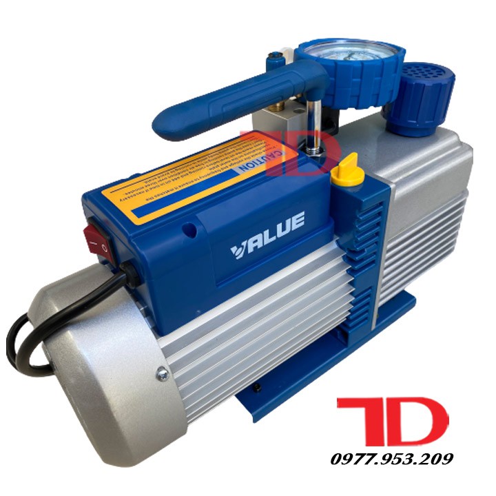 Máy hút chân không Value VI260Y 6.0 CFM có đồng hồ báo áp và rờ le tự ngắt - Bảo hành 12 tháng