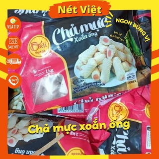 Chả mực xoắn, mực xoắn, mực xoắn ống Deli
