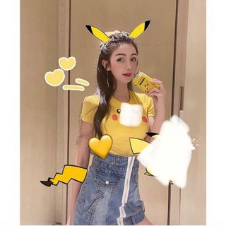 Áo kiểu croptop hoạt hình