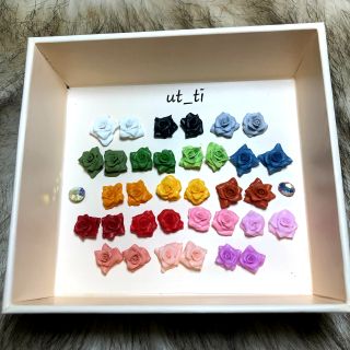 hồng 3d- hoa bột mỹ nail